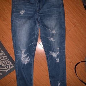 Distressed jeans